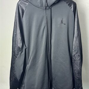 Jordan Charcoal Grey Bomber Jacket with High Collar